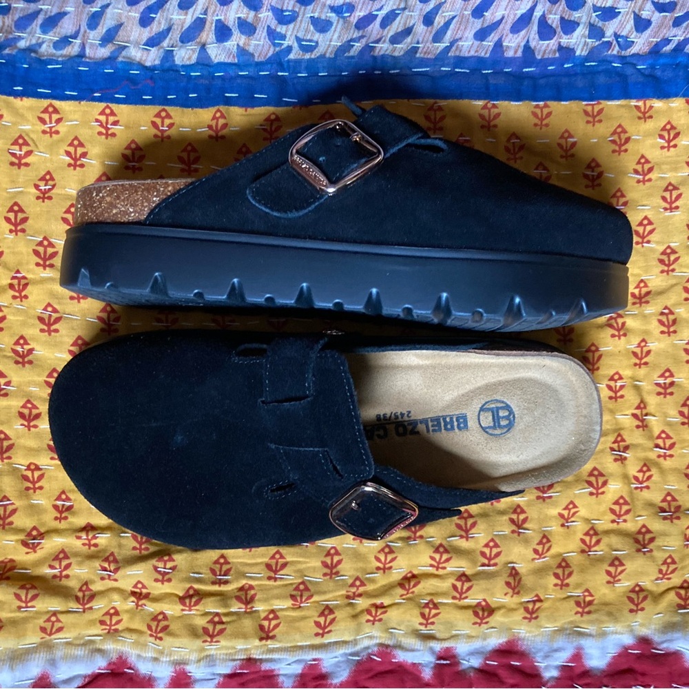 Suede  NONSLIP PLATFORM clogs - Picture 2 of 5